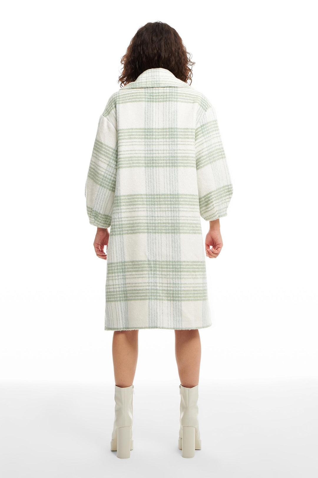 Wide Sleeve Detailed Coat Mint