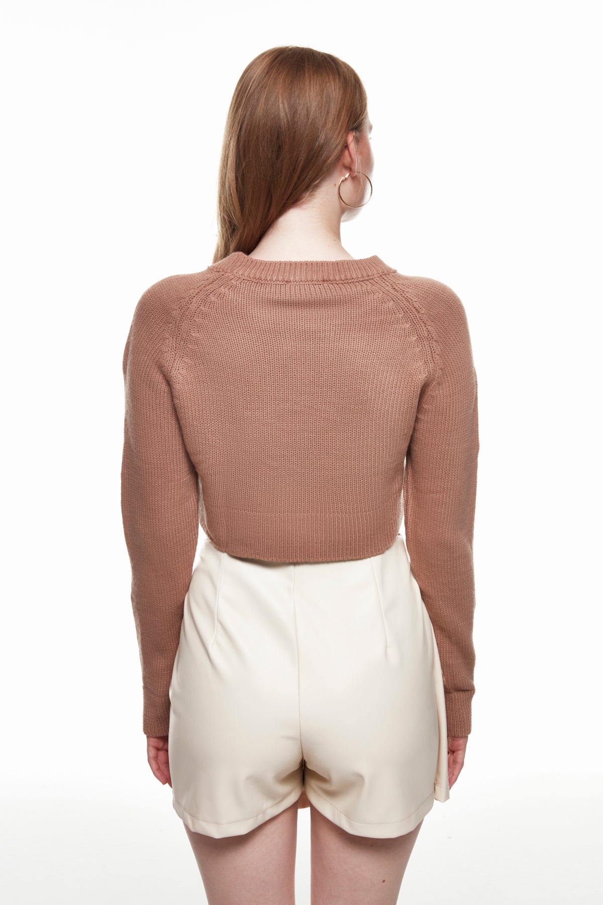 Crop Knitwear Sweater Mink