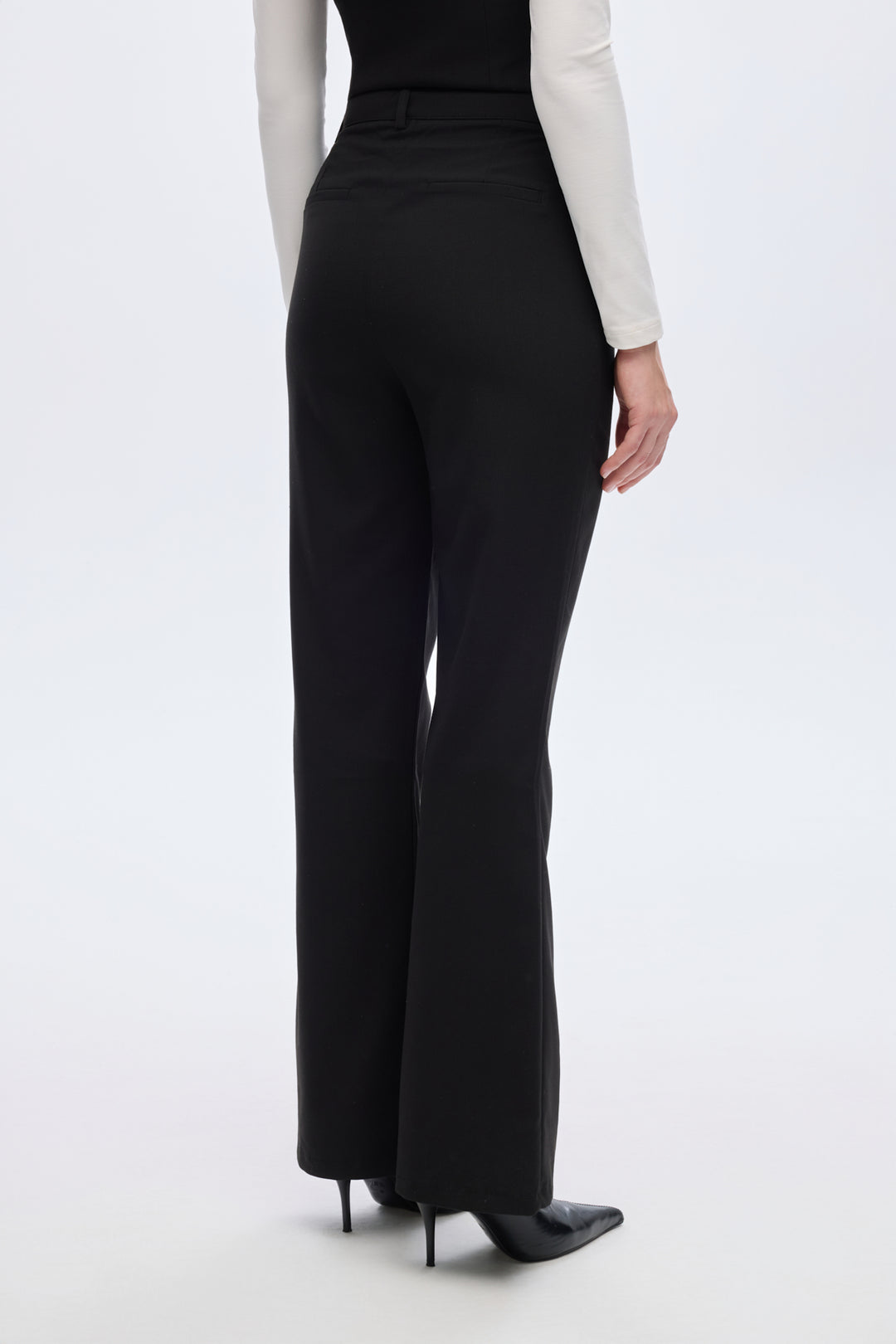 İspanyol Paça Kumaş Pantolon Siyah