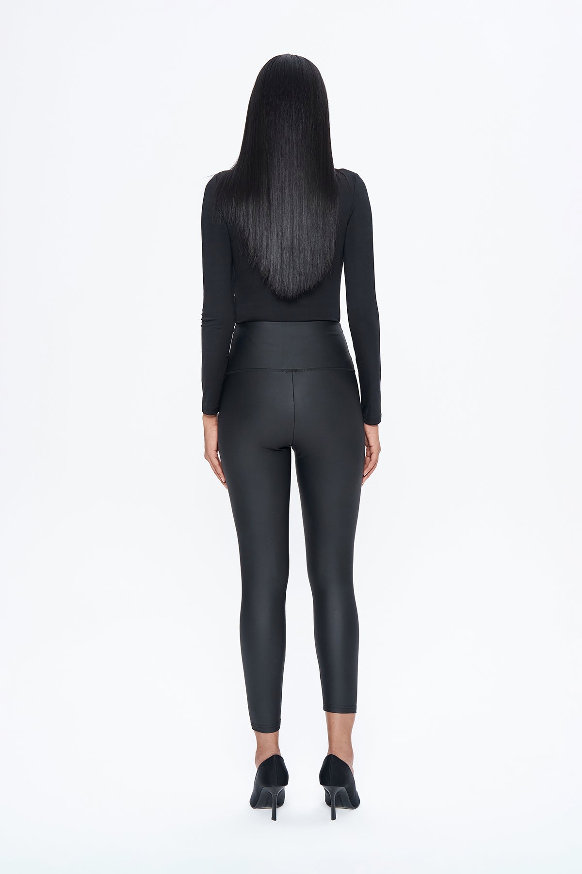 Agraph Detailed Leggings Black