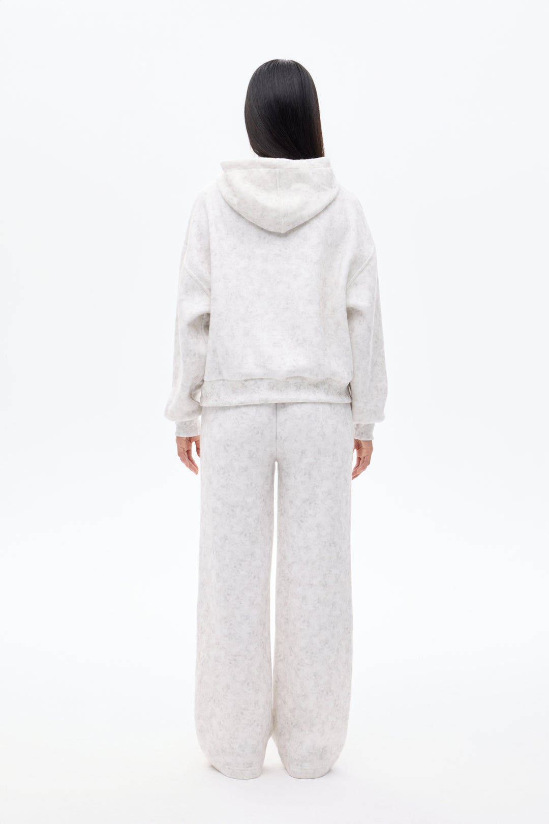 Kapüşonlu Yıkama Efektli Oversize Sweatshirt Ekru