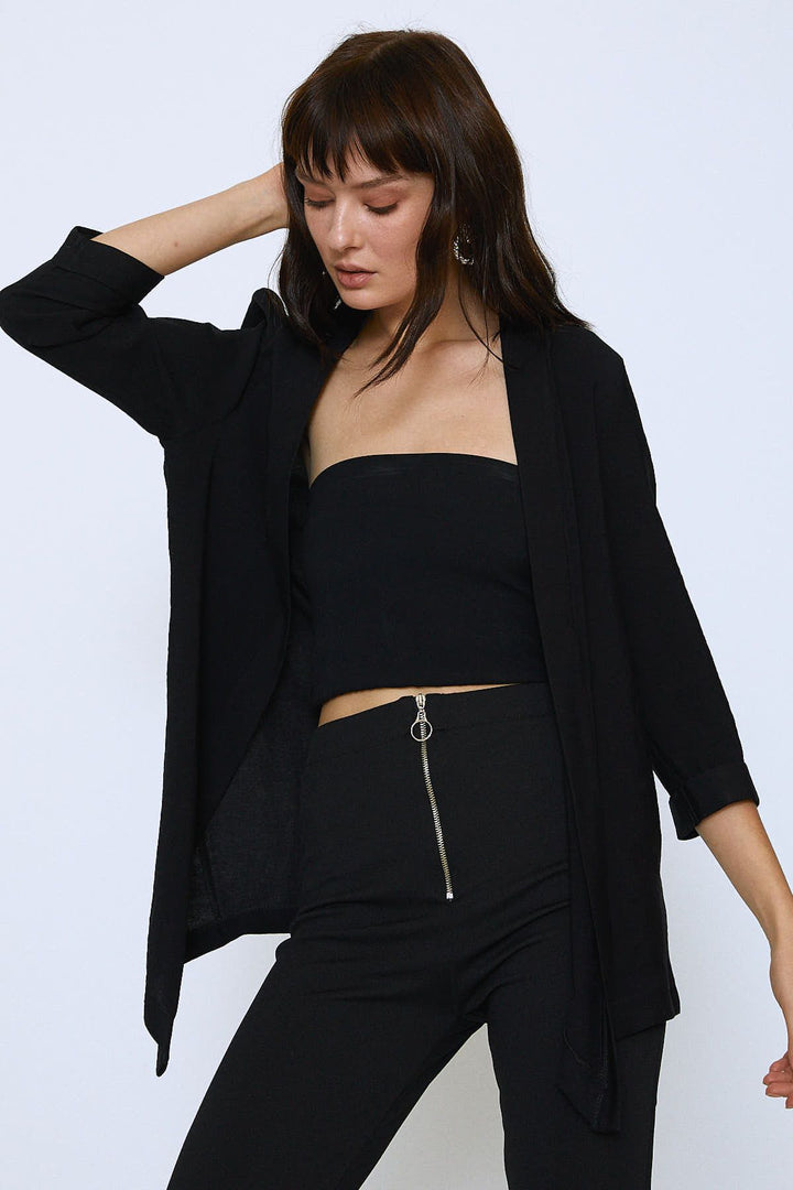 Shawl Collar Jacket Black