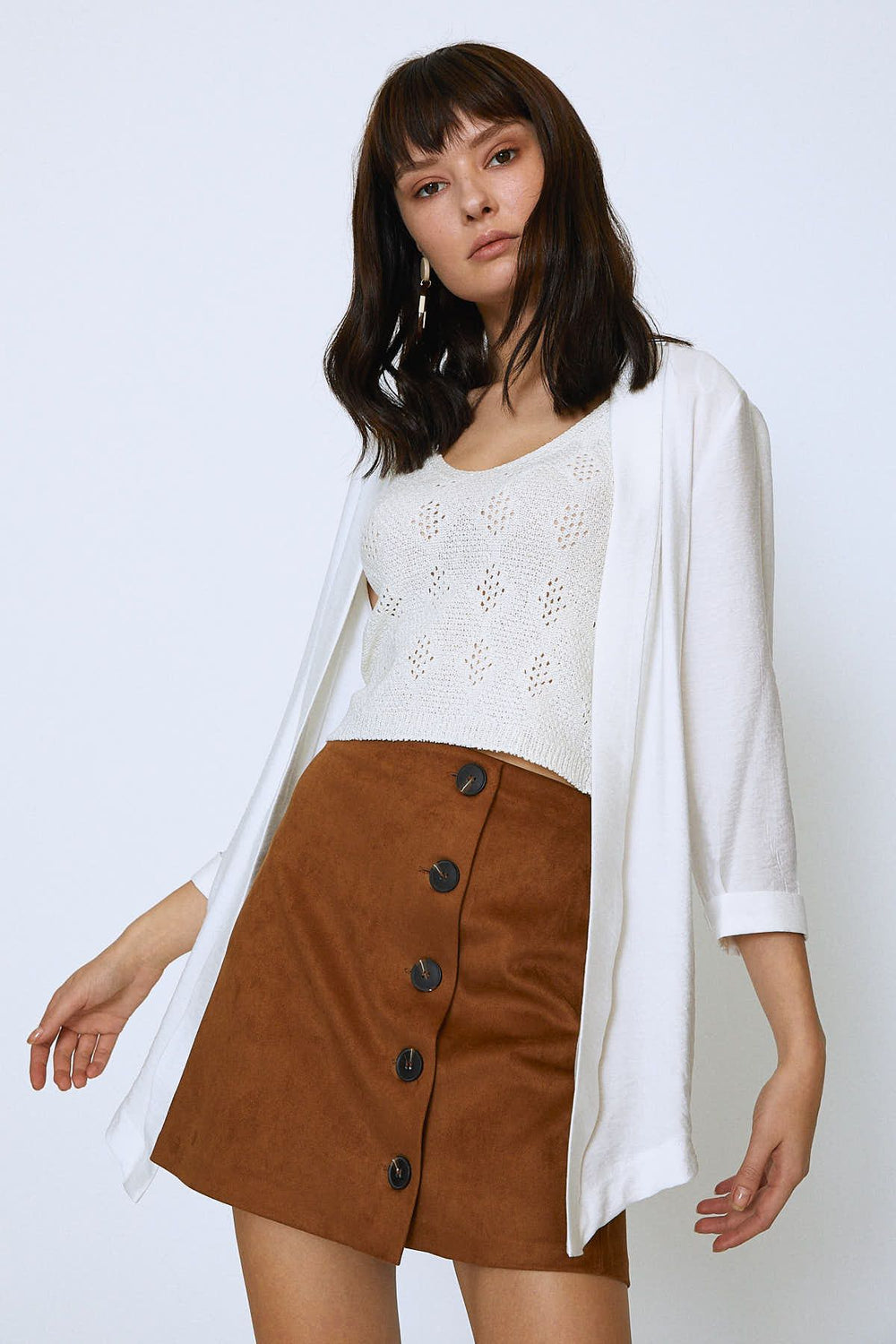 Shawl Collar Jacket Ecru