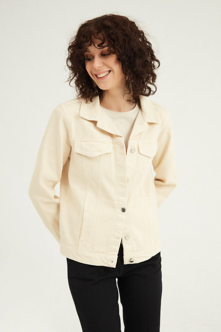 Gabardine Denim Jacket Bone