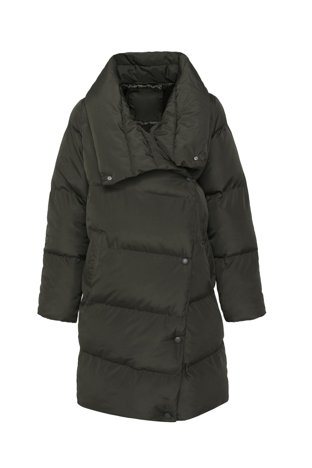 Double Breasted Inflatable Coat Khaki