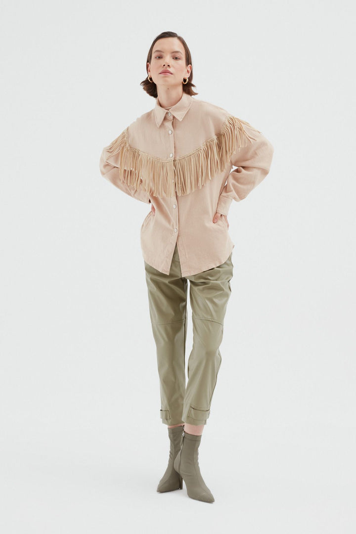 Tasseled Seasonal Jacket Stone