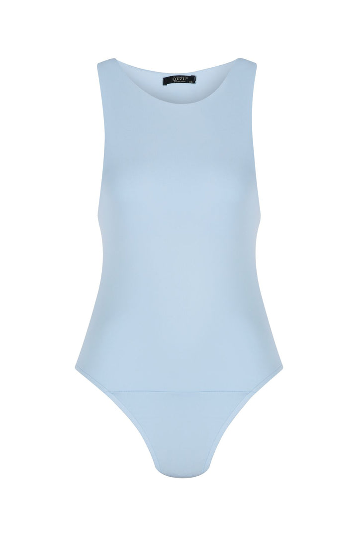Halter Neck Bodysuit Baby Blue