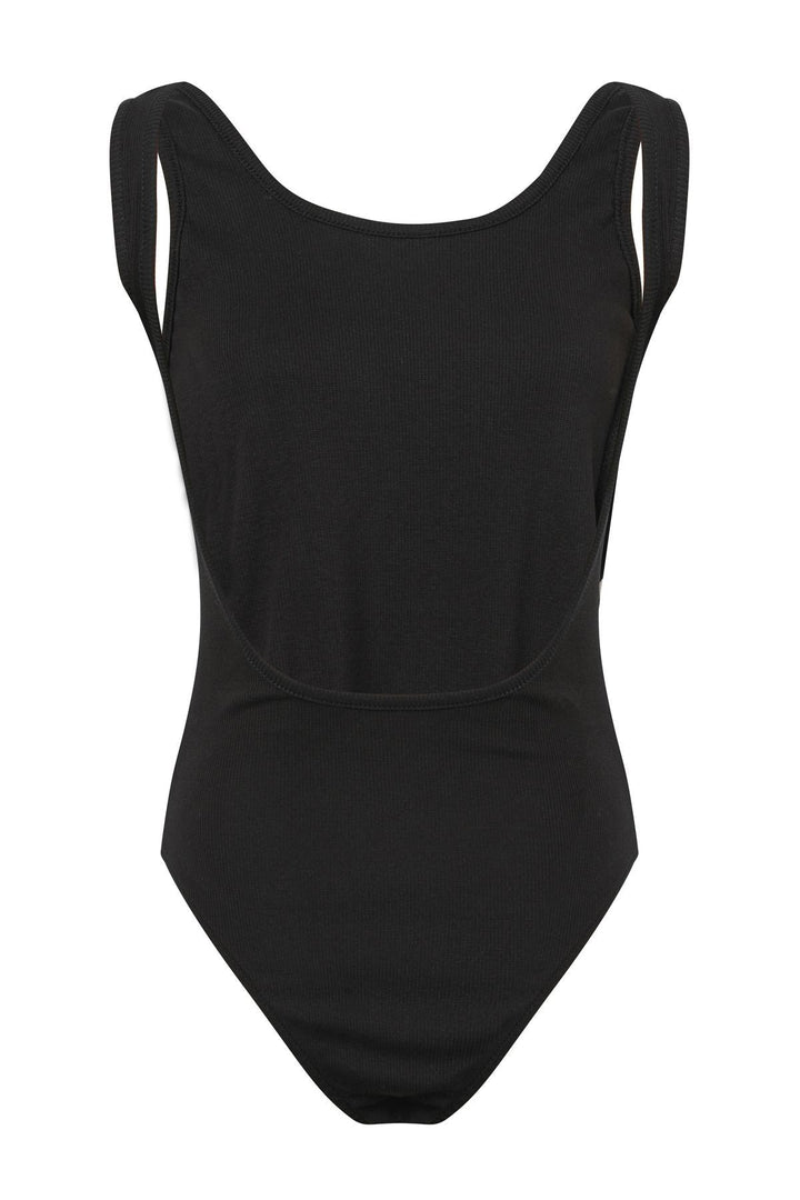 Low Back Strap Bodysuit Black