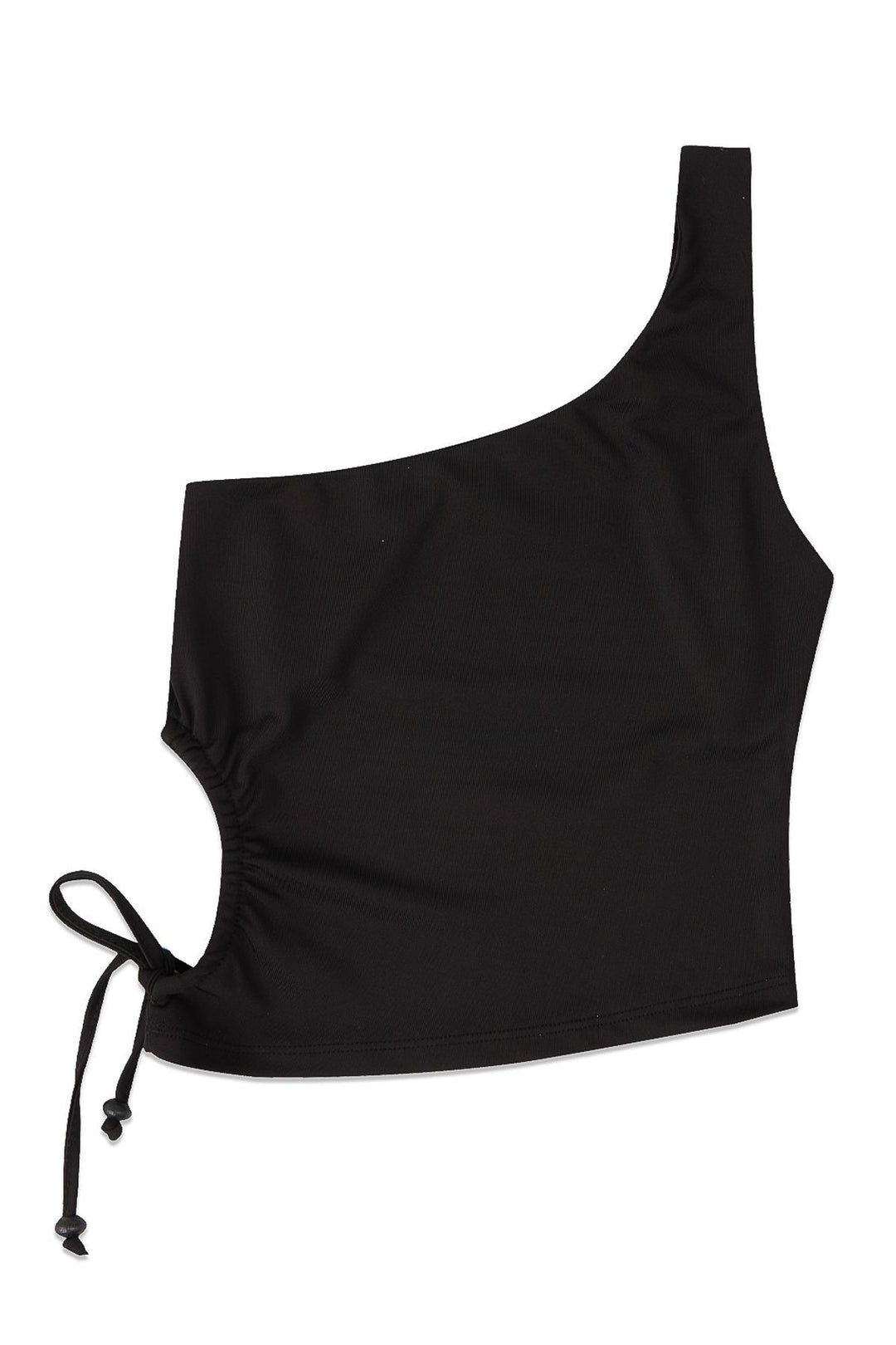 Dekolteli Tek Omuz Bluz Siyah