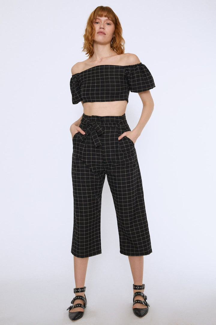 Crop Bluz Siyah