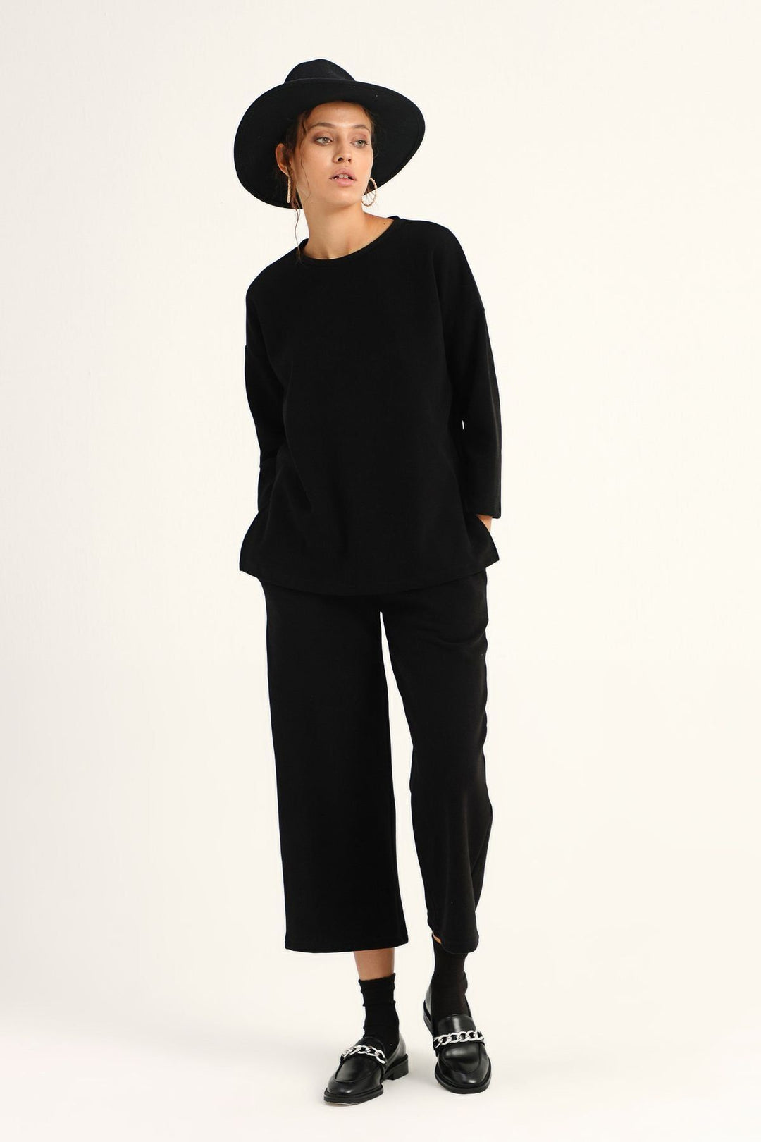 Basic Long Sweatshirt Black