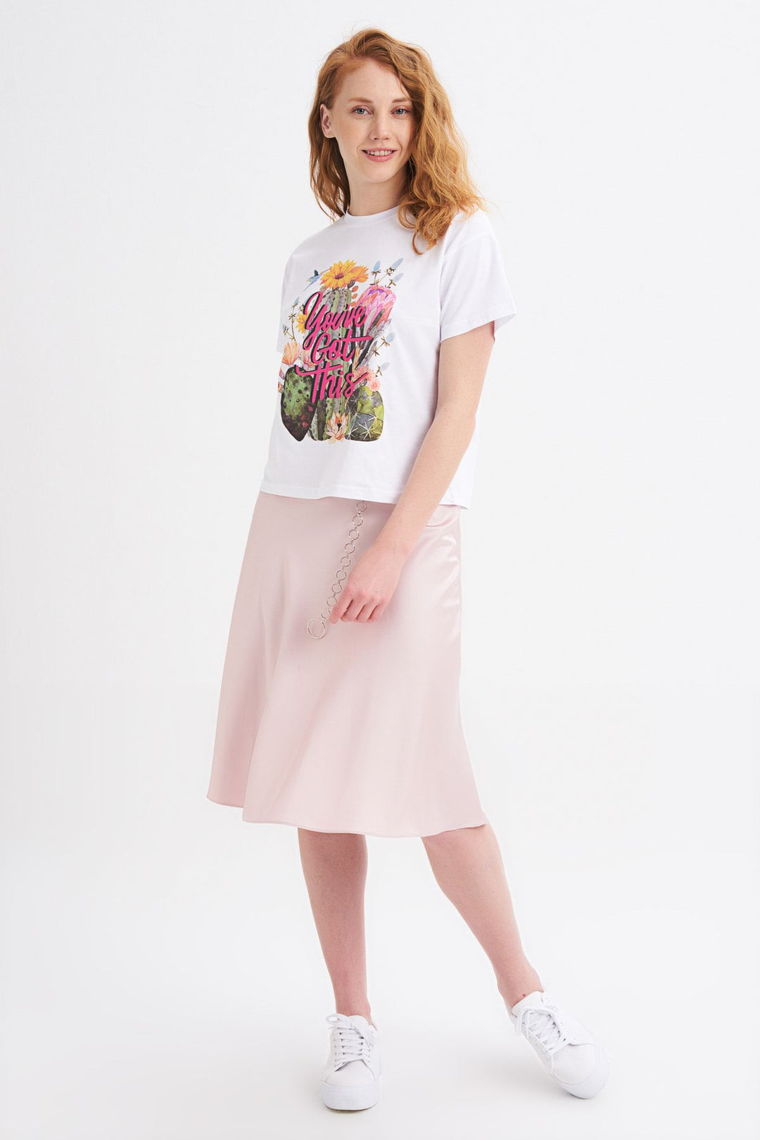 Baskılı Tişört Beyaz