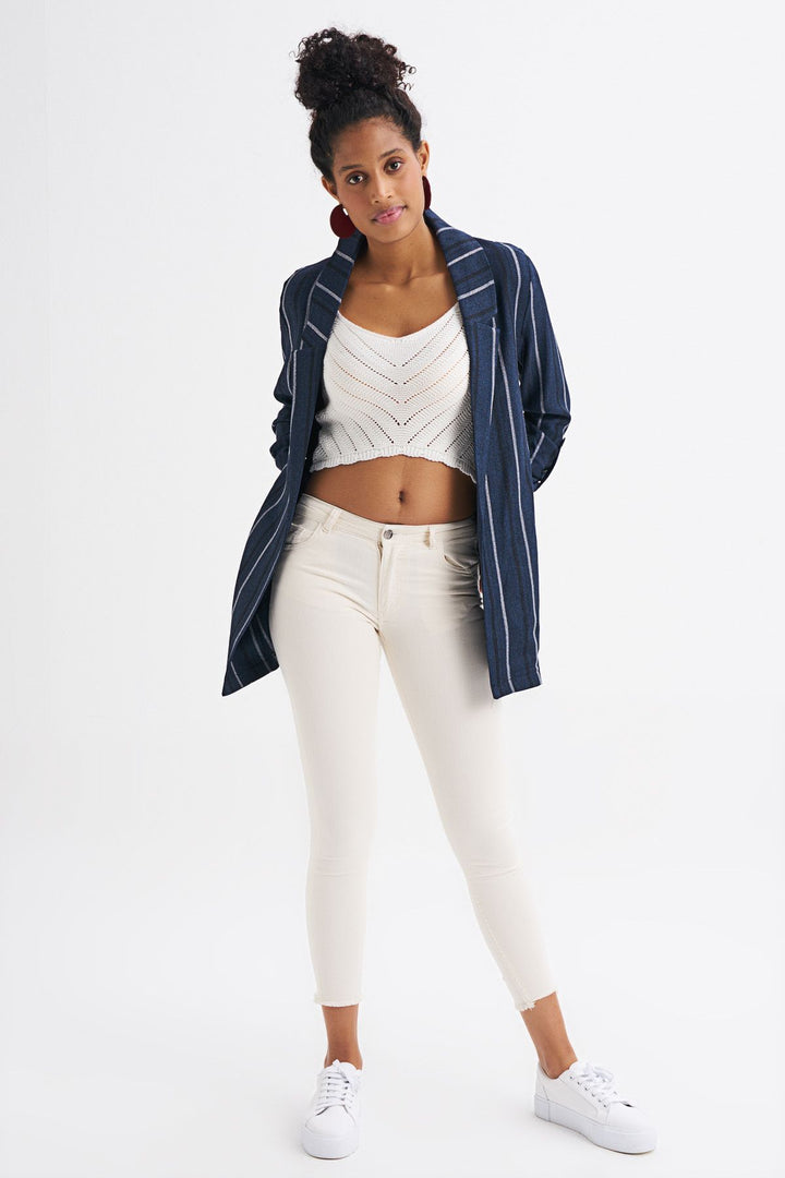 Pocket Skinny Pants Bone