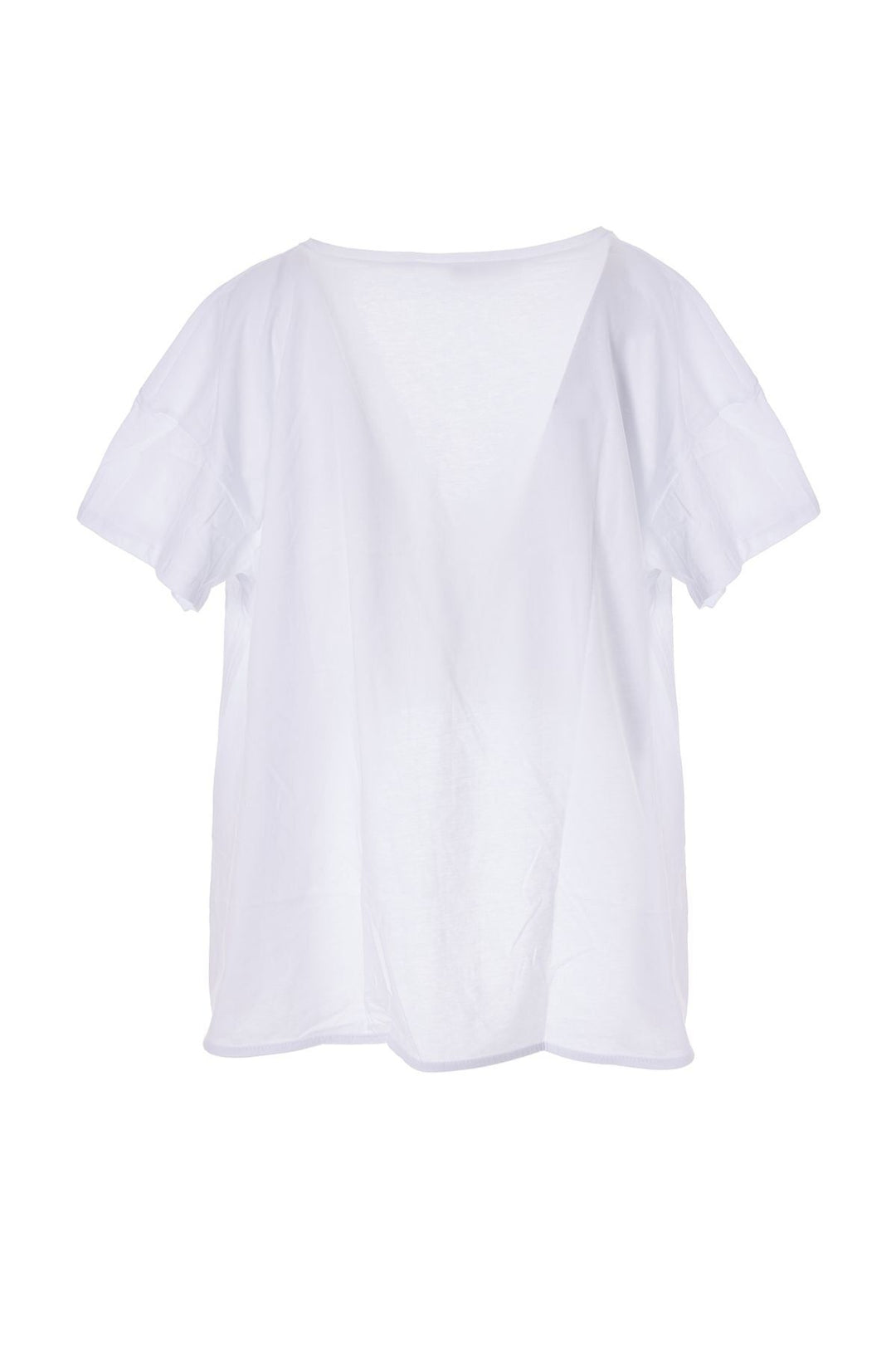 Düğüm Detaylı Tişört Beyaz