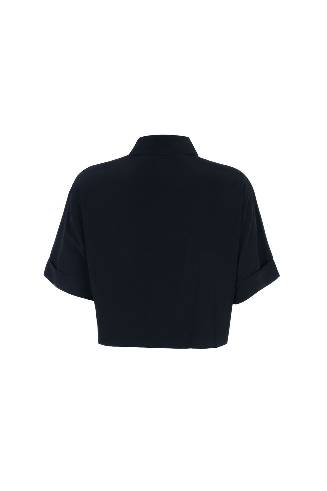 Printed Crop Shirt Black