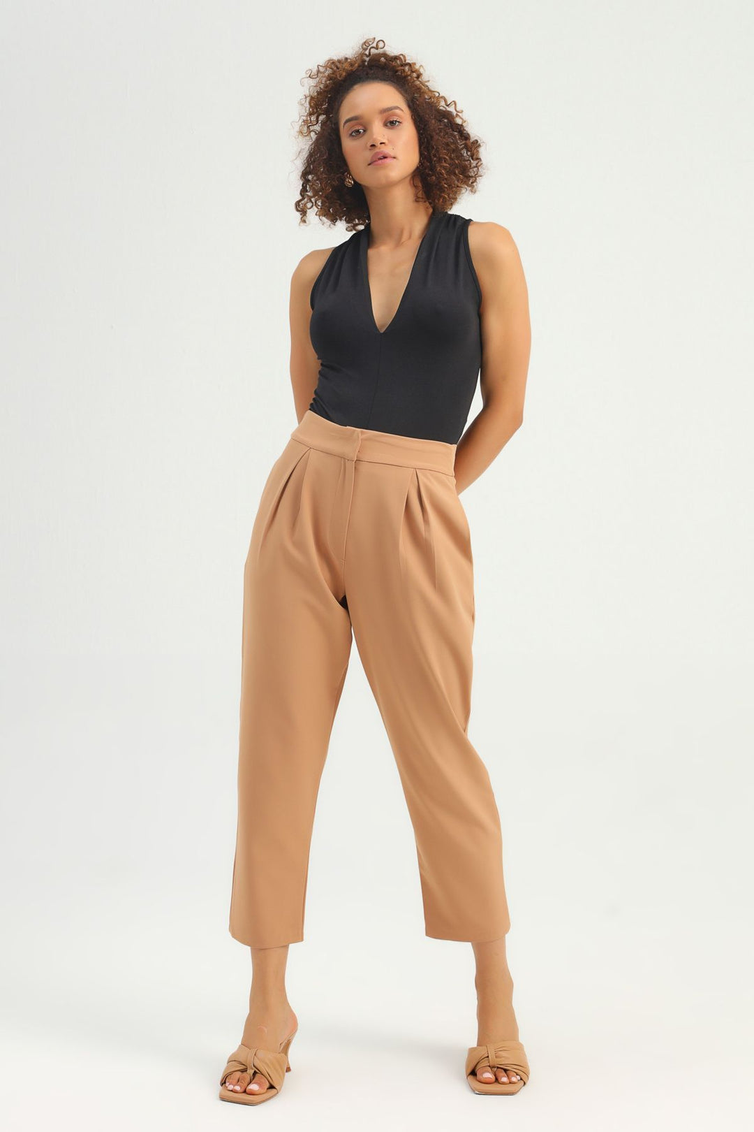 V Neck Bodysuit Black