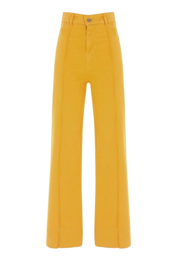 Bol Paça Gabardin Pantolon Turuncu