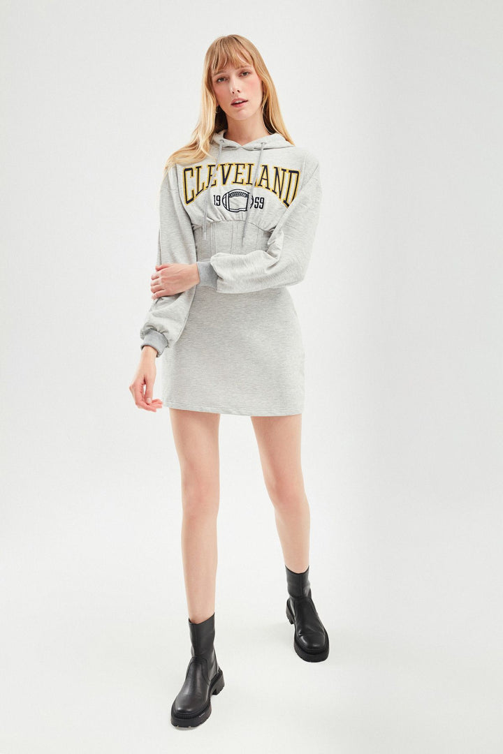 Underwire Sweatshirt Dress Graymelange