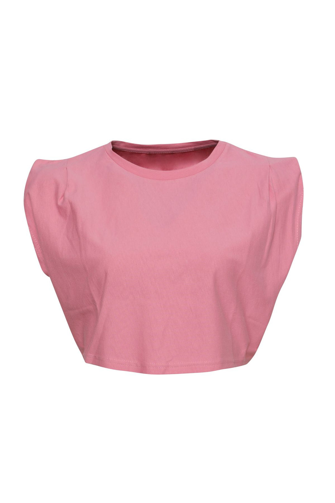 Crop Tişört Şeker Pembe