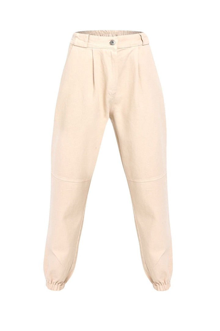 Gabardine Jogger Pants Natural