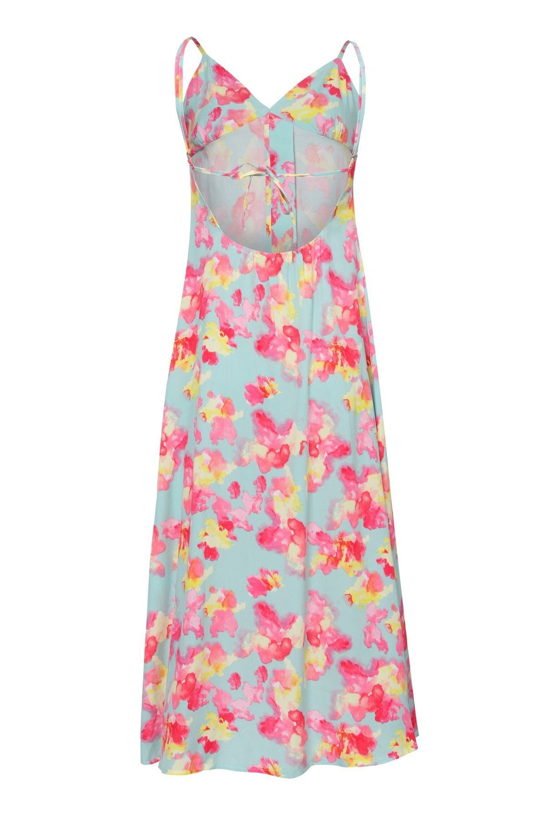 Patterned Buttoned Strap Dress Mint