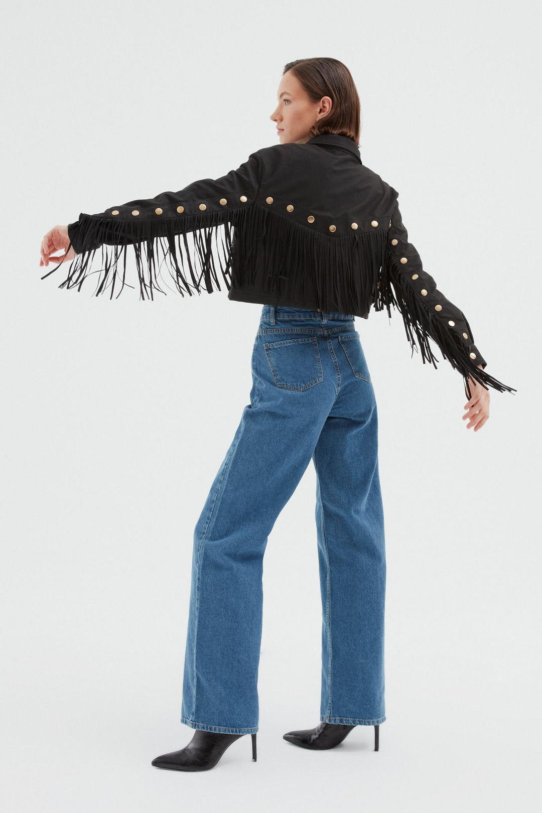 Tassel Detailed Jacket Black