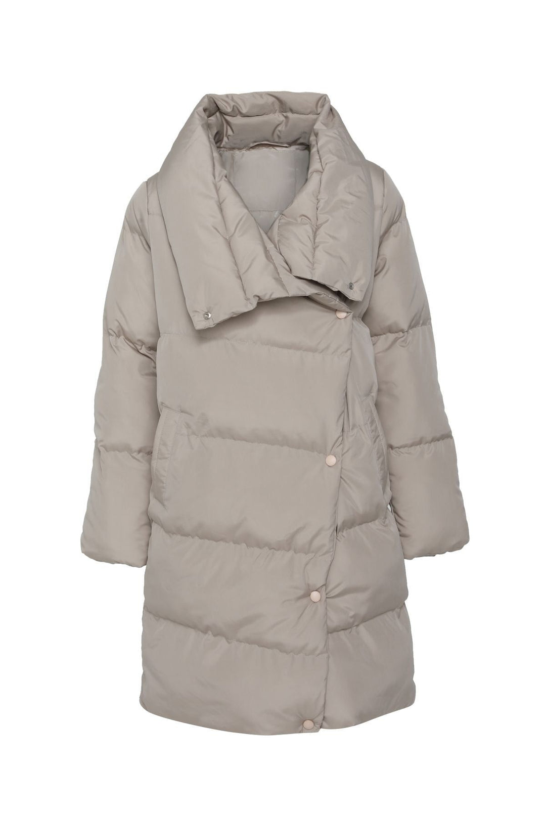 Kruvaze Şişme Mont Bej