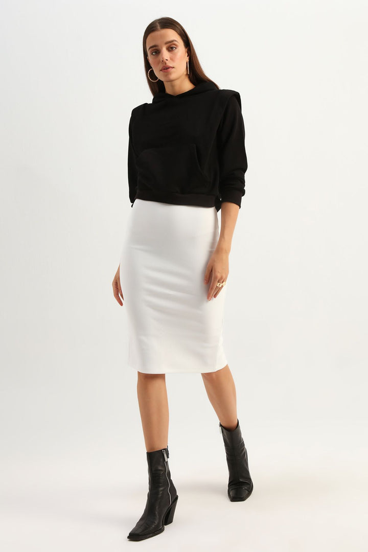 Hooded Kangaroo Pocket Sweatshirt Black