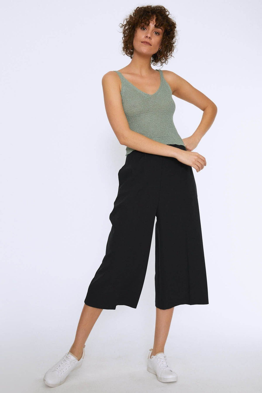 Strap V Neck Knitwear Mint