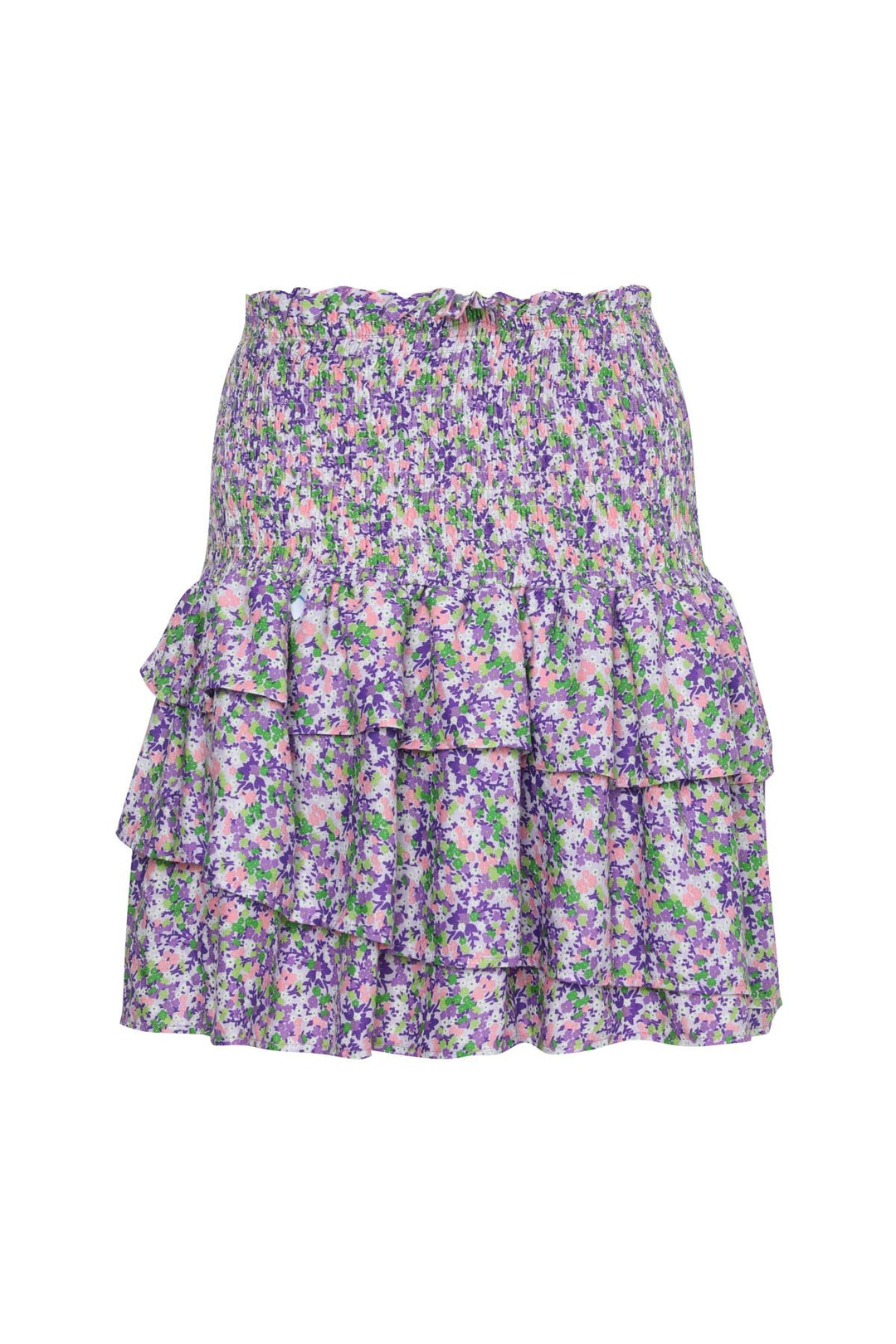 Floral Gipple Mini Skirt Purple