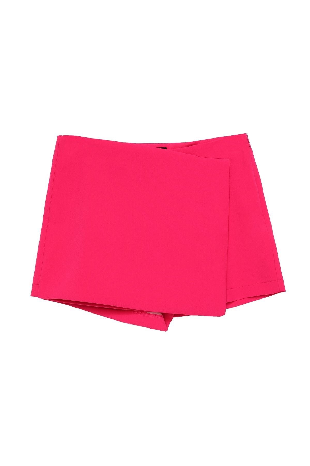 Asymmetric Short Skirt Fuchsia