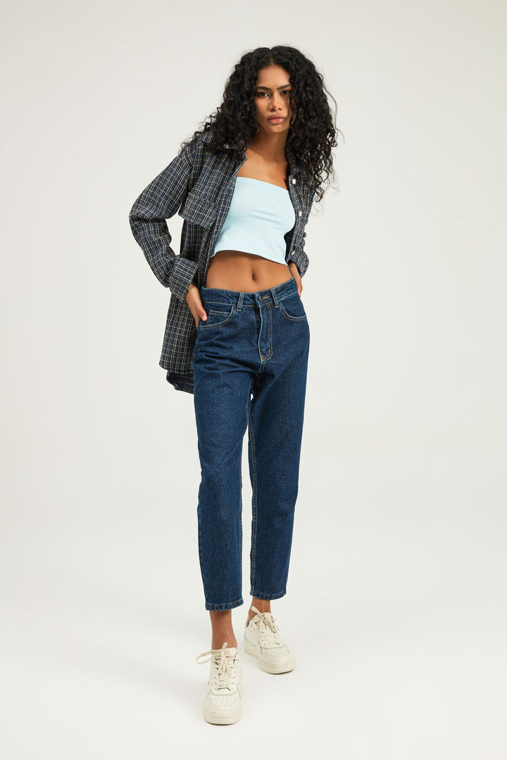 Striped Pocket Shirt Indigo