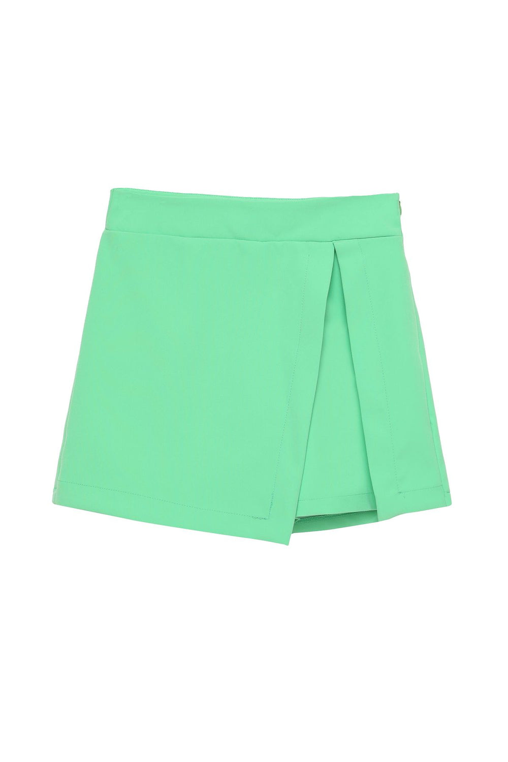 Slit Detailed Short Skirt Apple Mint