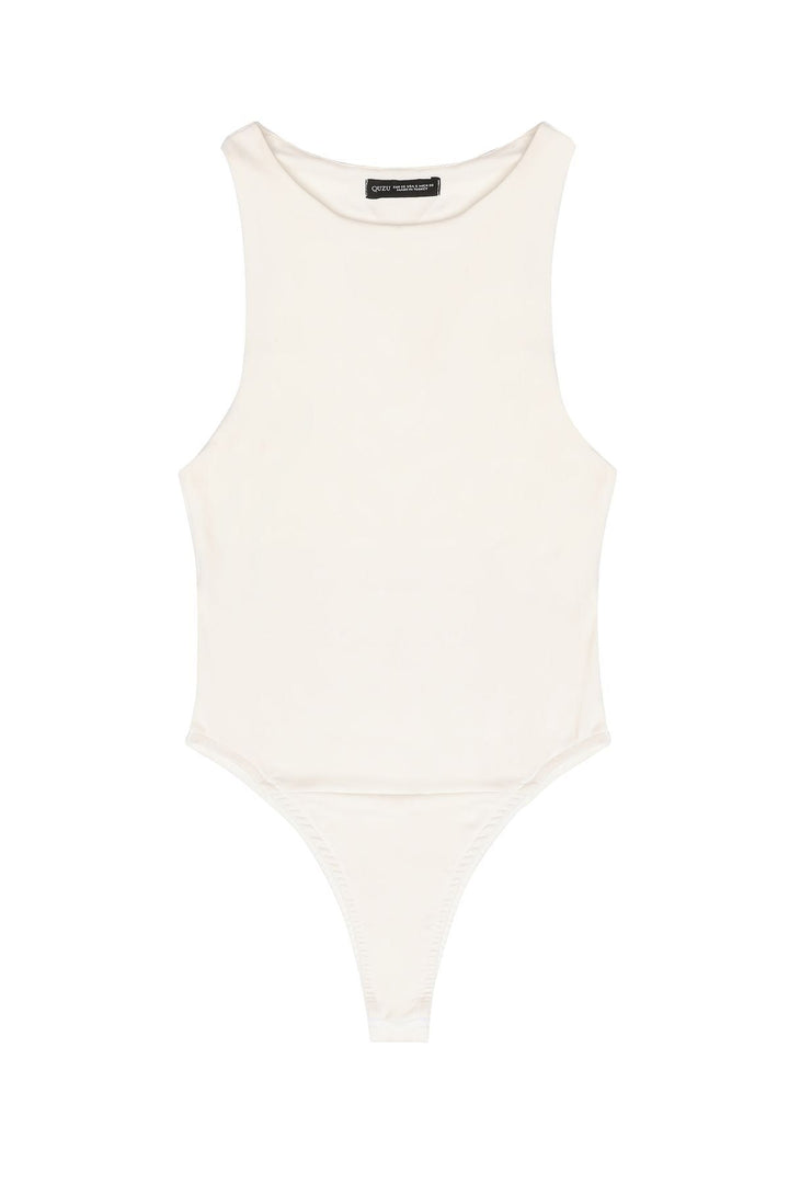 Halter Neck Bodysuit Ecru