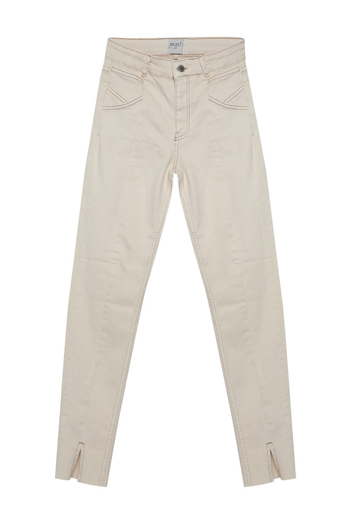 Slit Detailed Trousers Bone