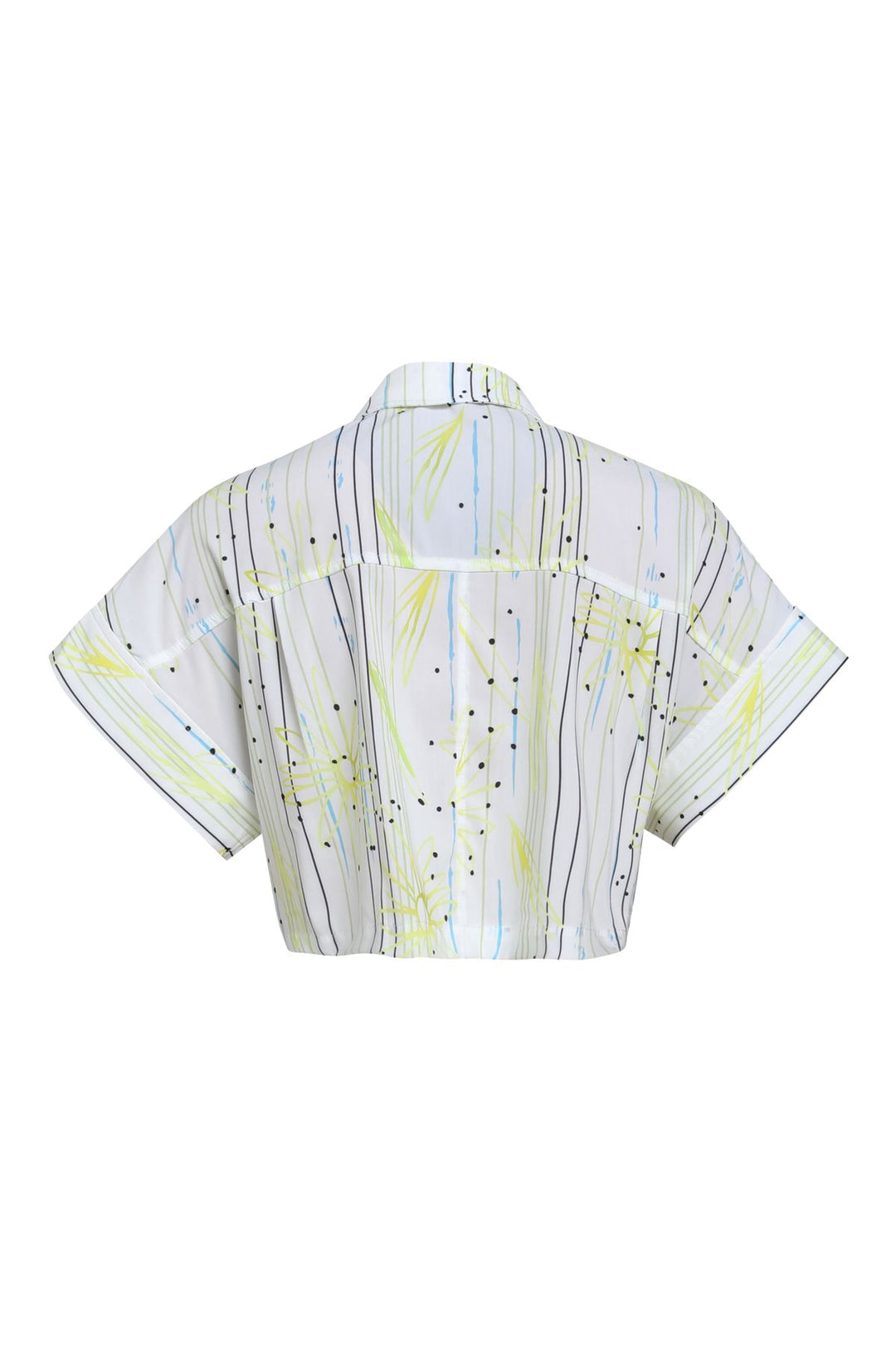 Striped Crop Shirt Yellow