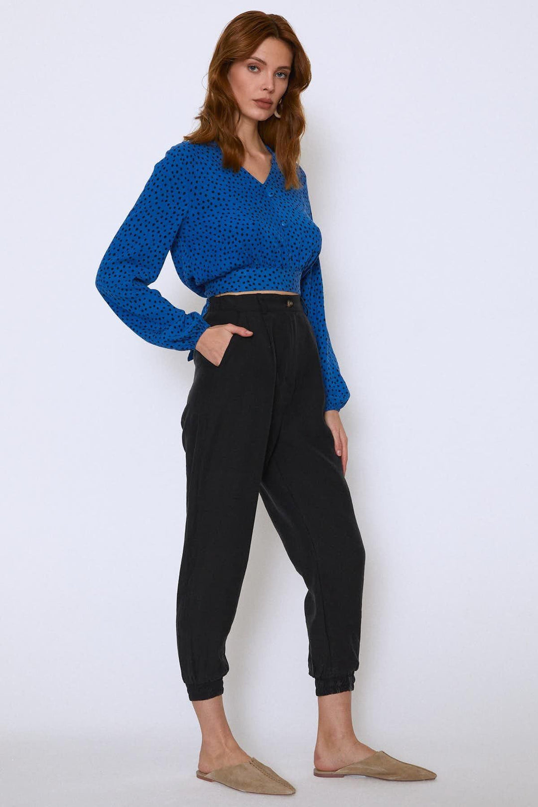 Paçası Lastikli Jogger Pantolon Siyah