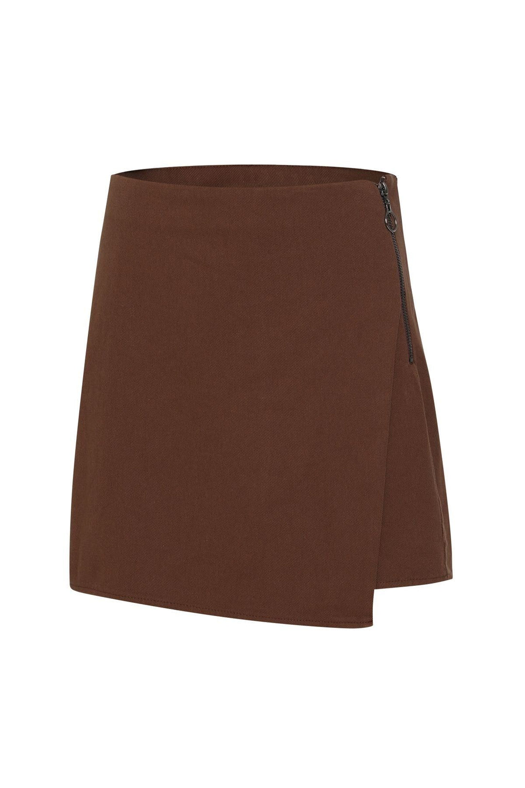 Wrapped Short Skirt Brown
