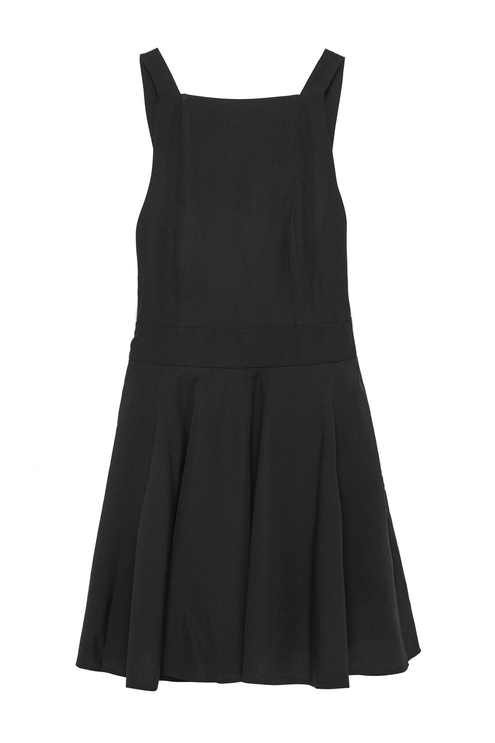 Low Back Pocket Mini Dress Black
