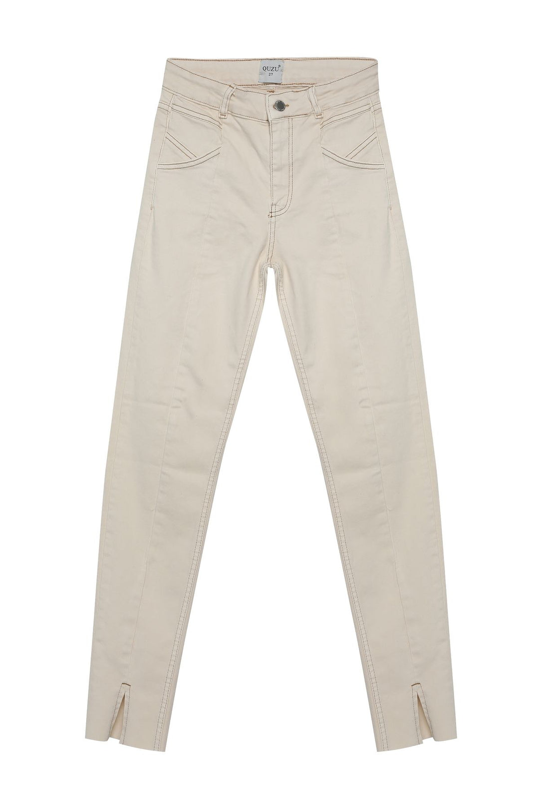 Slit Detailed Trousers Bone