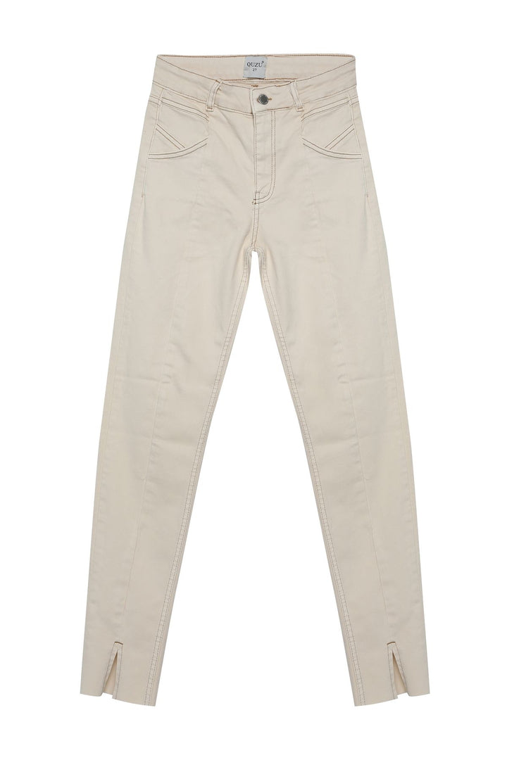 Slit Detailed Trousers Bone