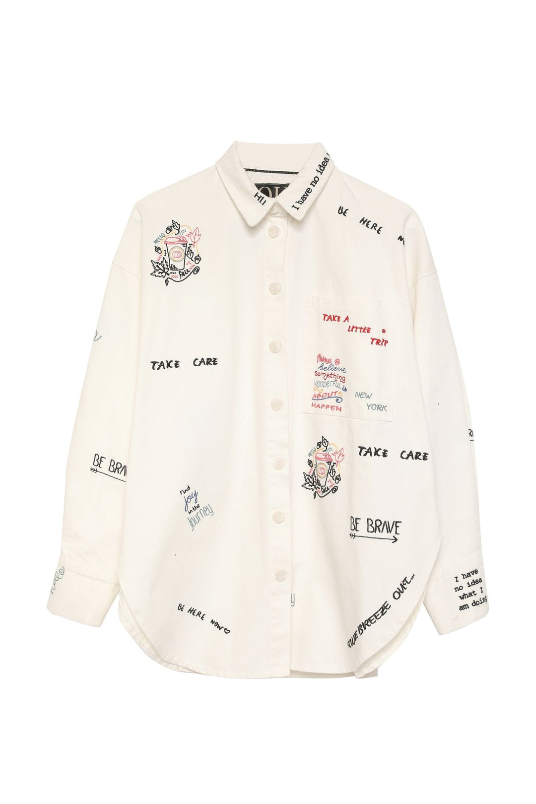 Color Printed Jacket Ecru