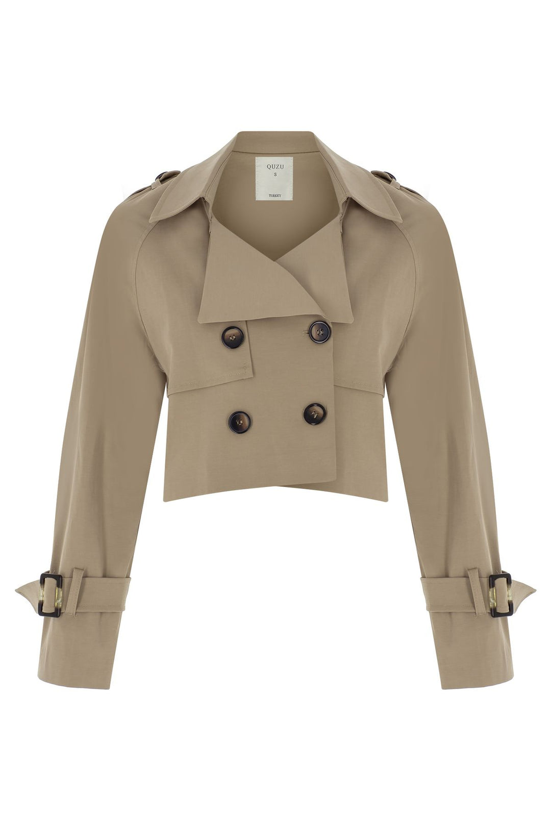 Kemerli Mevsimlik Ceket Bej