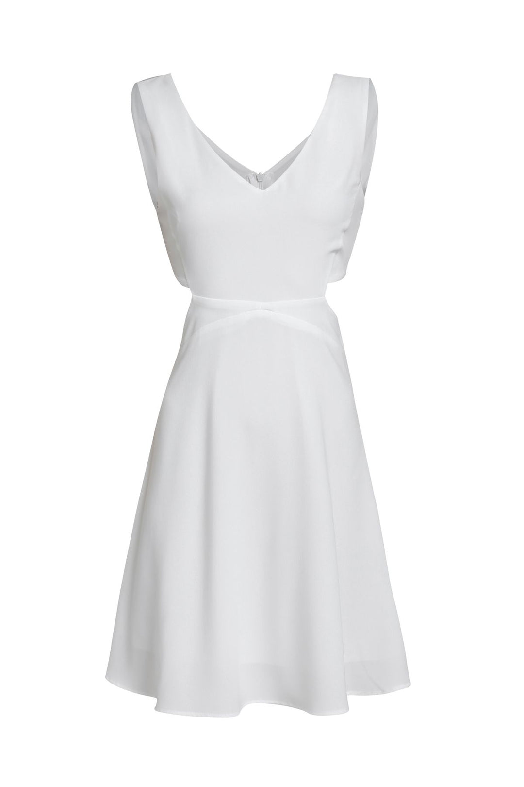Cut Out Mini Dress White