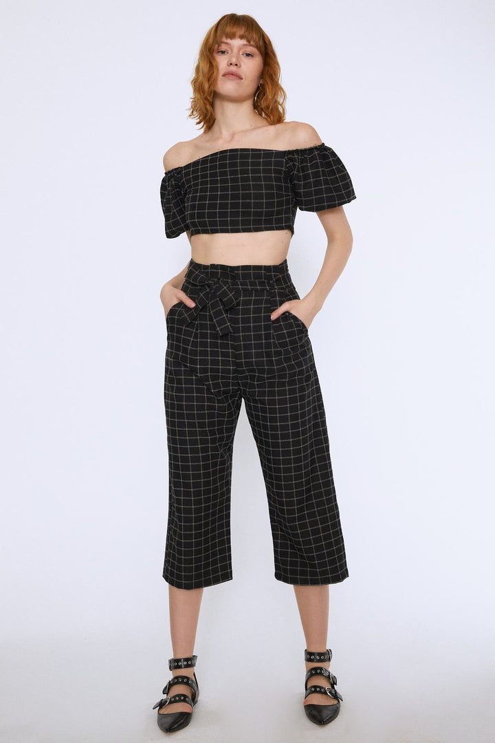 Crop Bluz Siyah