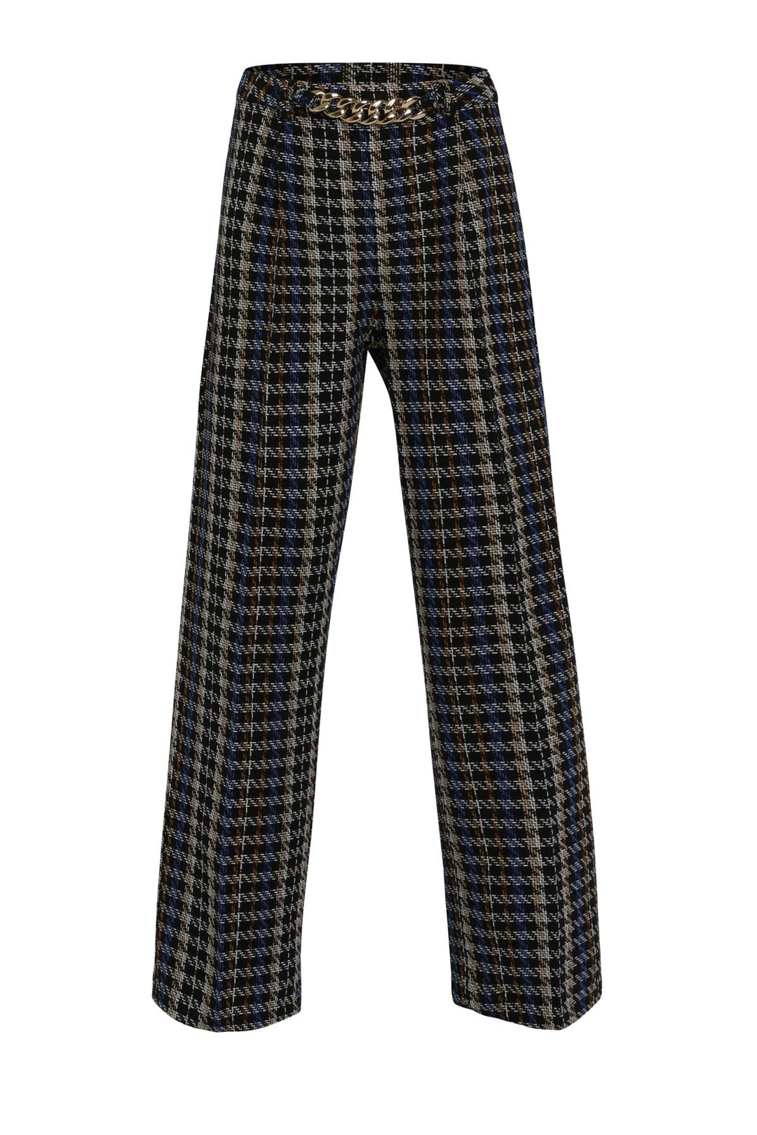 Double Leg Tweed Trousers Black
