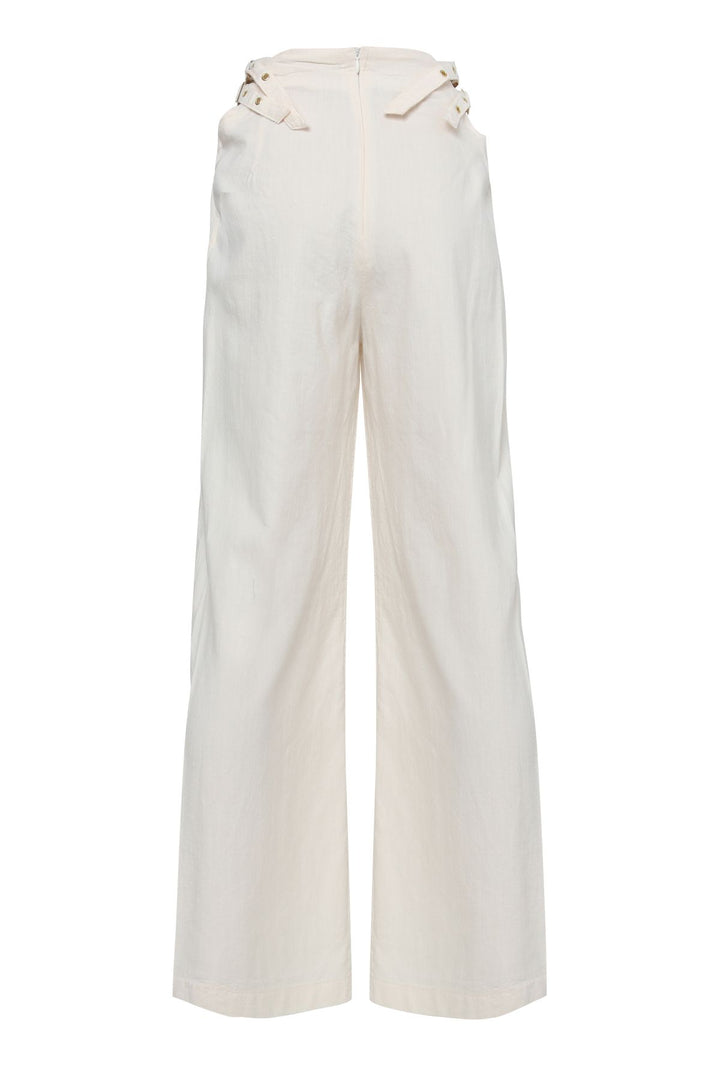 Pencere Detaylı Pantolon Naturel