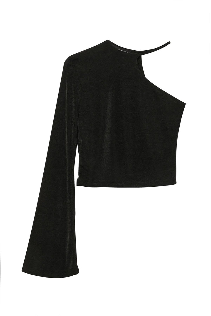 One Shoulder Blouse Black