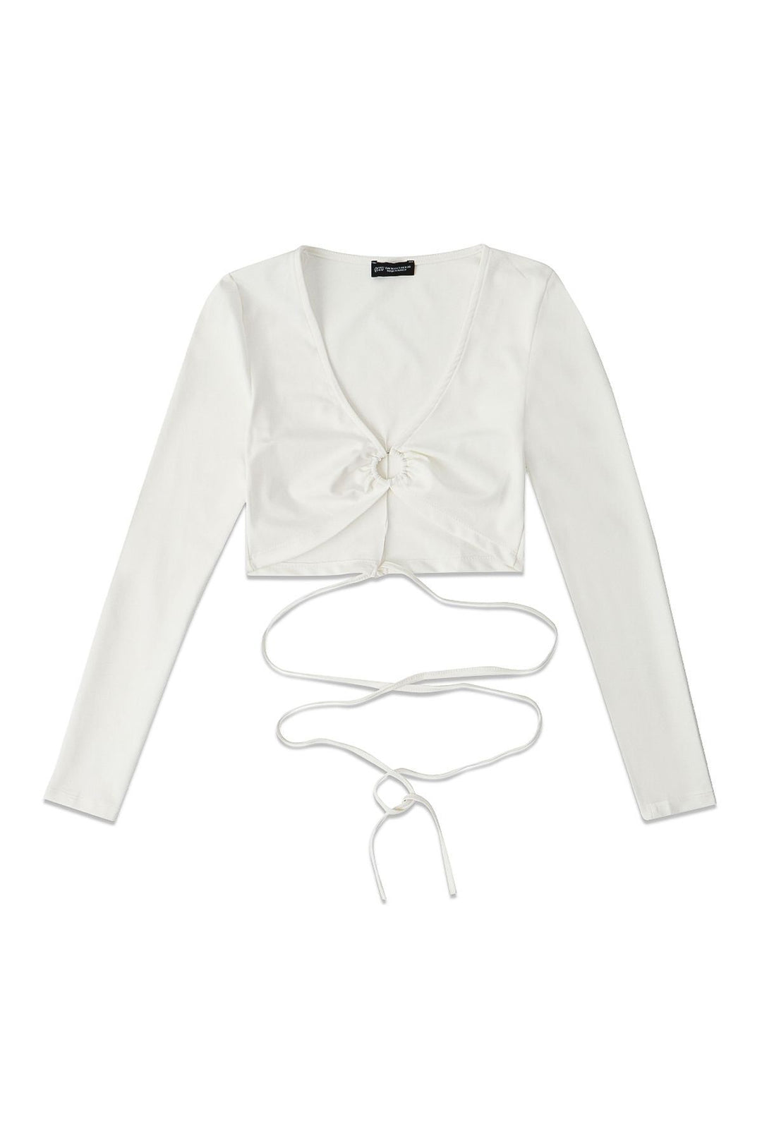 Low-cut V-Neck Blouse White