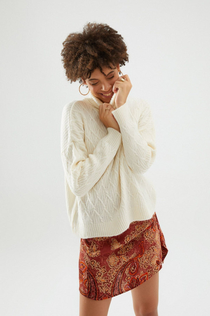 Turtleneck Sweater Ecru